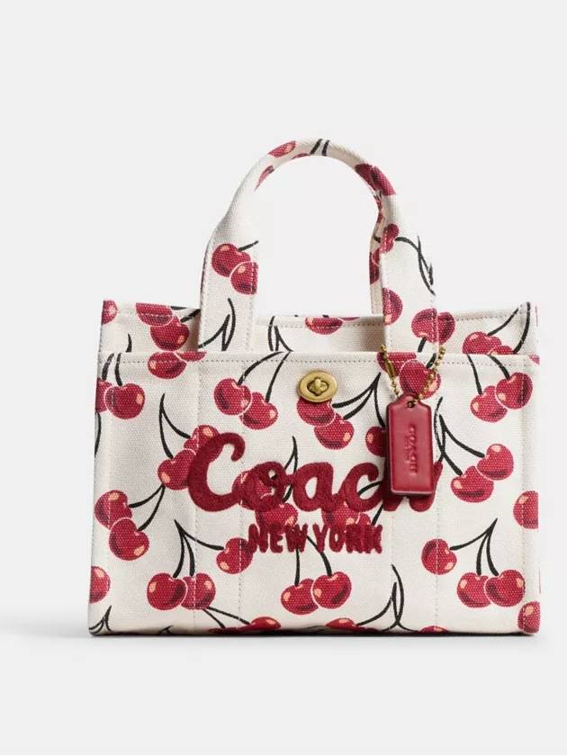 코치 카고 토트백 26 Brass Chalk Multi