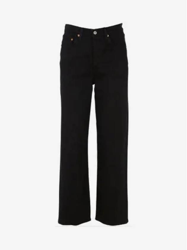 리바이스 우먼 립케이지 스트레이트 앵클 진 블랙 Levi's Women RibCage Straight Ankle Jeans Black