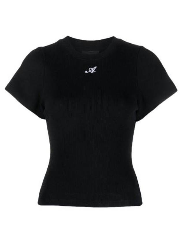24SS 악셀 아리가토 반팔 티셔츠 T shirt Axel Arigato A0806003 SCRIPT A BLACK BLACK BLACK