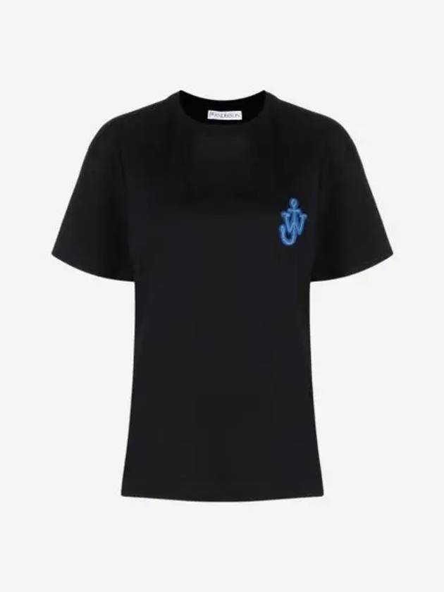 JW 앤더슨 앵커 패치 티셔츠 블랙 JW Anderson Anchor Patch T Shirt Black