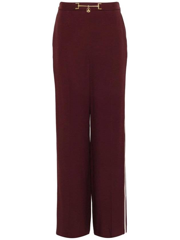 Elisabetta Franchi Bordeaux red pants