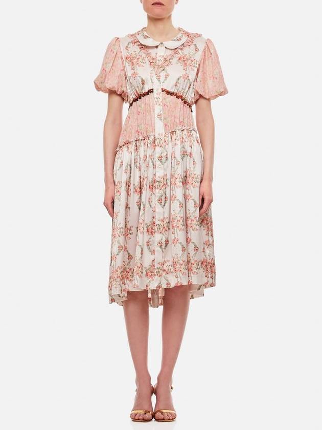 Simone Rocha Asymmetric Baloon Sleeve Midi Dress