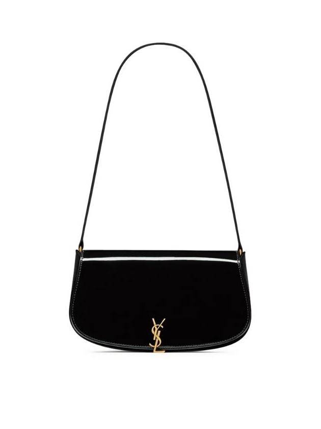 생로랑 볼테르 미니 페이턴트 레더 숄더 백 블랙