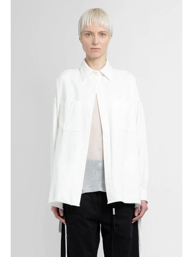 H71 데스틴 albibandcanvasband wo 여성 블라우스 셔츠 긴팔 탑 로고 레이스 DESTIN DESTIN WOMAN WHITE SHIRTS