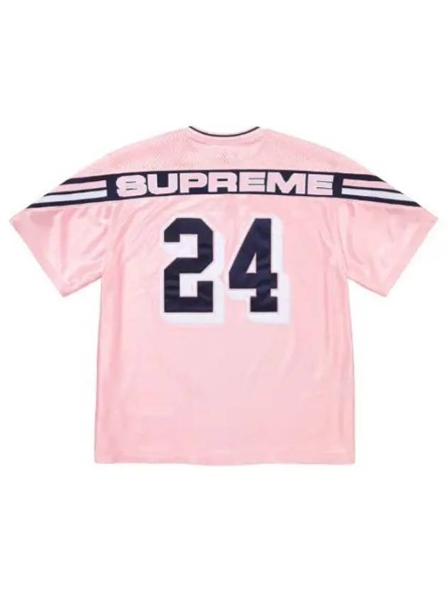 슈프림 자카드 립 풋볼 저지 핑크 24FW Supreme Jacquard Rib Football Jersey Pink 24FW