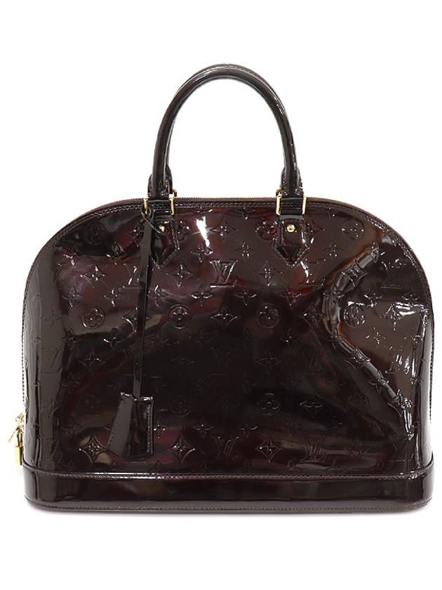 Louis Vuitton 루이비통 M93595 모노그램 베르니 아마랑뜨 알마 MM 토트백