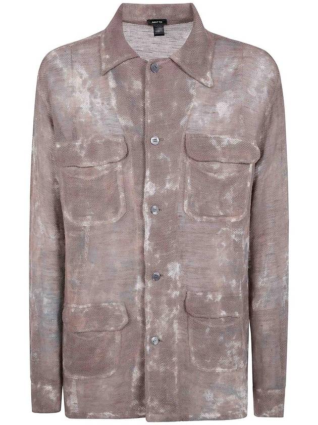 Avant Toi Dirty Effect Linen And Cotton Shirt