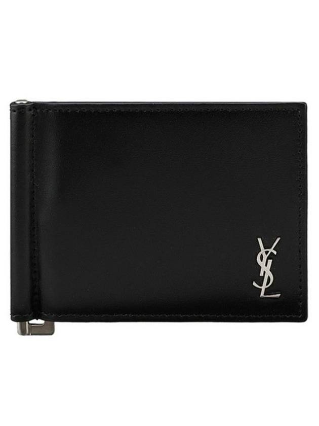 생로랑 타이니 카상드르 빌 클립 카드 지갑 블랙