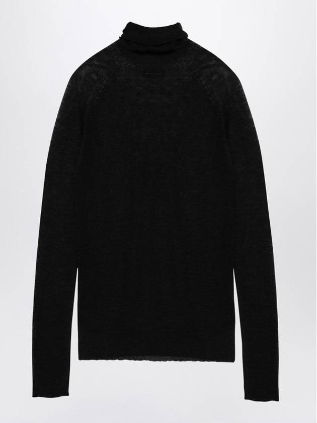 Semi-Transparent Milk-Coloured Turtleneck Sweater