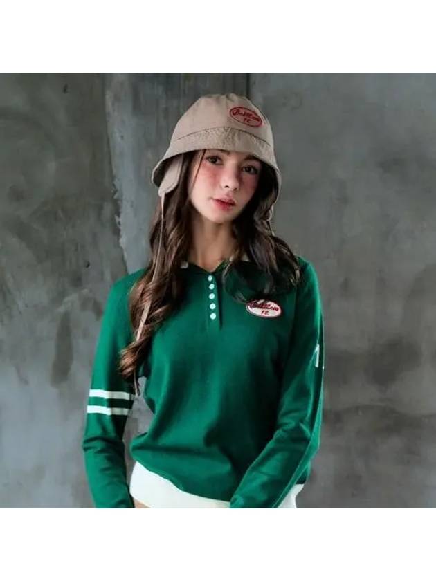 12 버튼 카라 그린