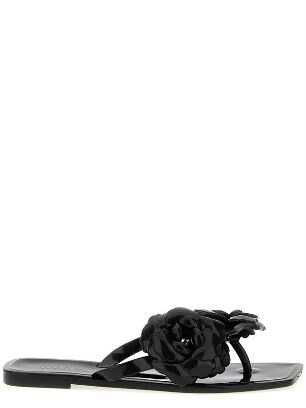 COPERNI & 39 실리콘 플라워 플랫& 39 샌들 COPSH84F9013BLK