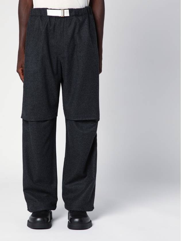 DARKPARK Dark grey track pants in wool
