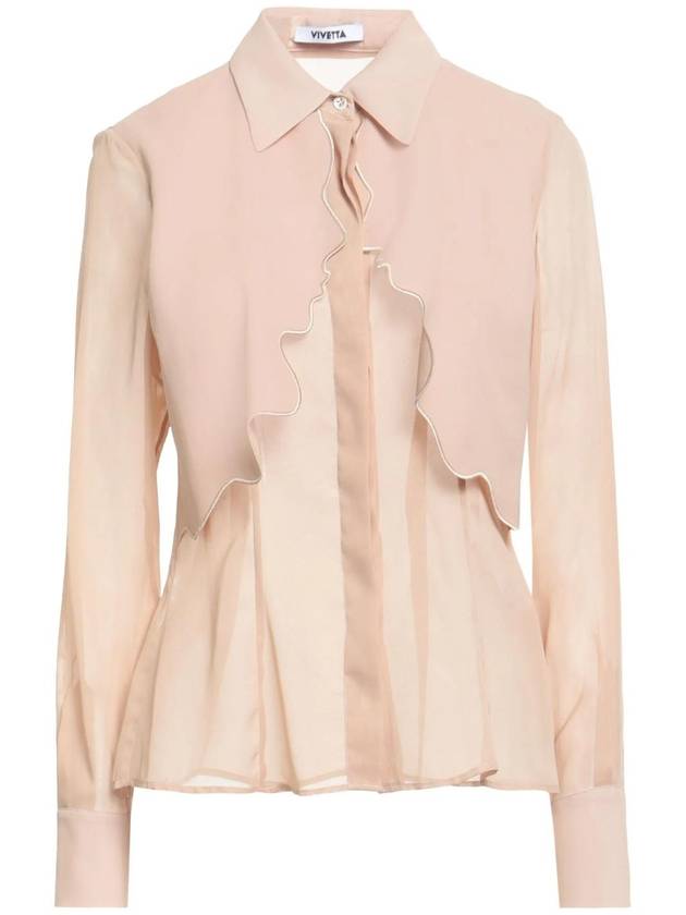 비베타 솔리드 컬러 셔츠 블라우스 10485816UC