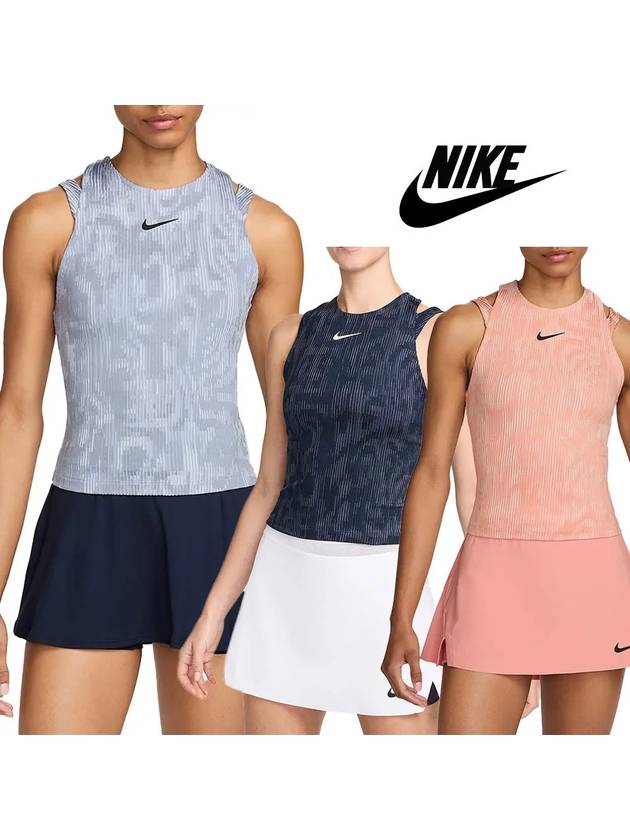 나이키 나시 여성 슬램 테니스 탱크 탑 티셔츠 3컬러 블루 네이비 핑크