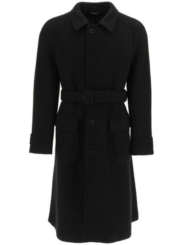 돌체앤가바나 패치 포켓 싱글 코트 블랙