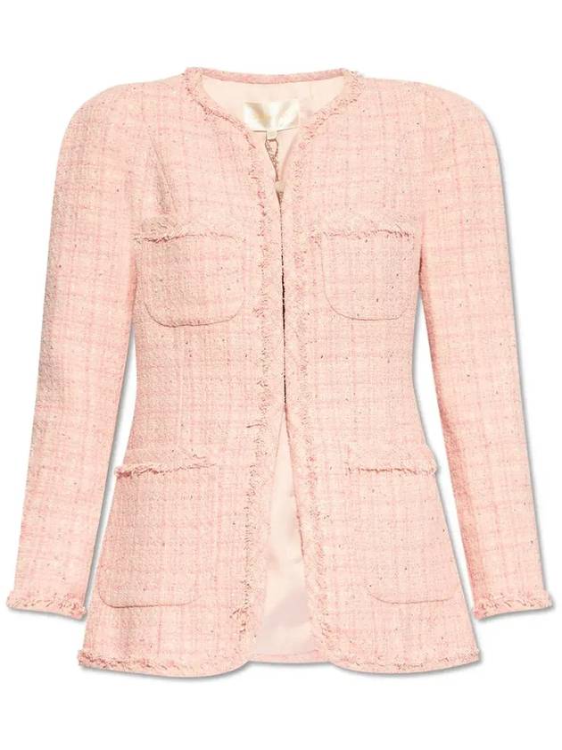 LoveShackFancy 트위드 블레이저 Adrina 스타일 LJ8282275_PINKSPRITZ