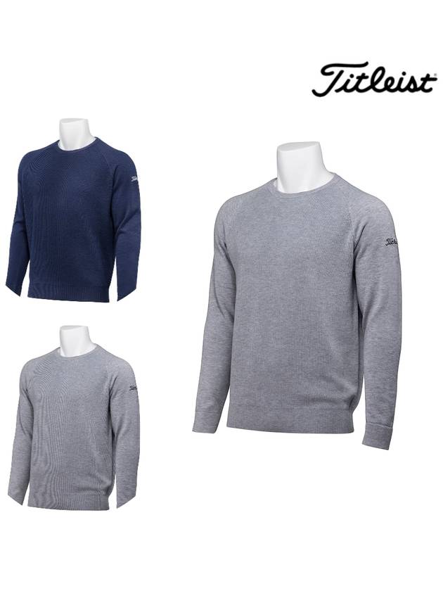 타이틀리스트 2024년 가을겨울상품 래글런 클래식 크루넥 니트 남성용 TLPMK330J