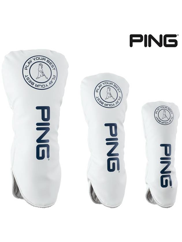핑 소프트 PU 골프헤드커버 3종 드라이버 우드 유틸리티