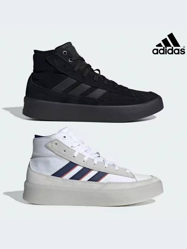 아디다스 운동화 여성 로고 하이 스니커즈 신발 코어블랙 다크블루