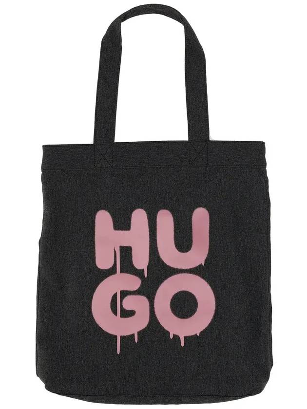 Hugo Boss 로고 프린트 탑 핸들 백 50492047_001