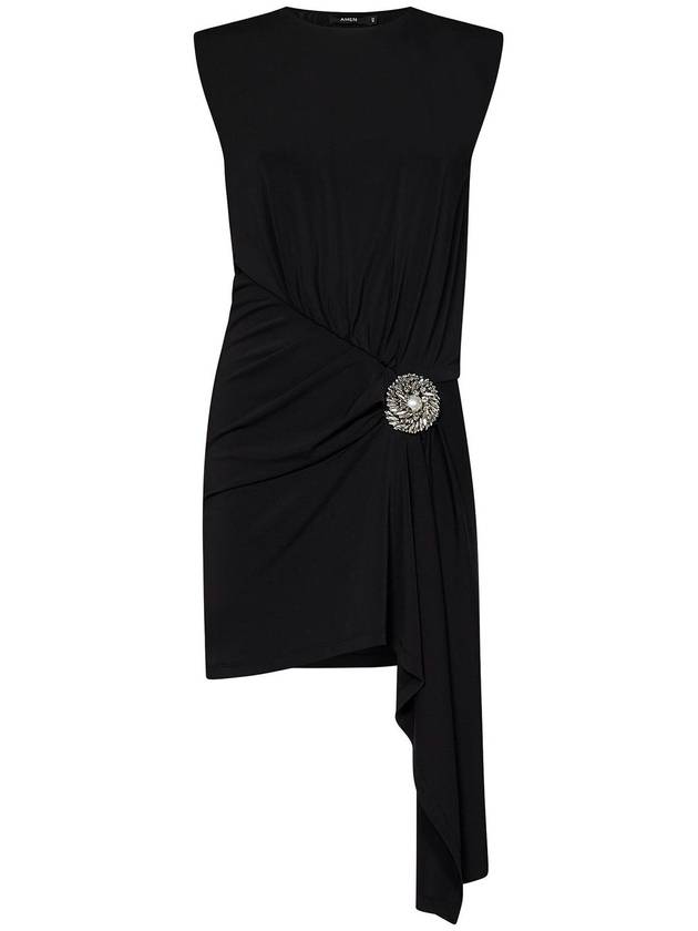 Amen Short Black Jersey Dress