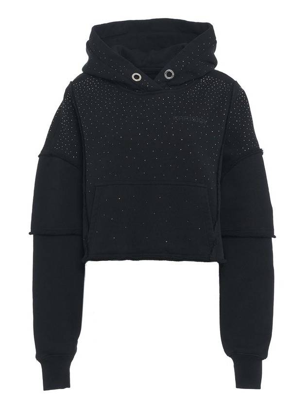 Khrisjoy 임벨리쉬드 크롭 후디