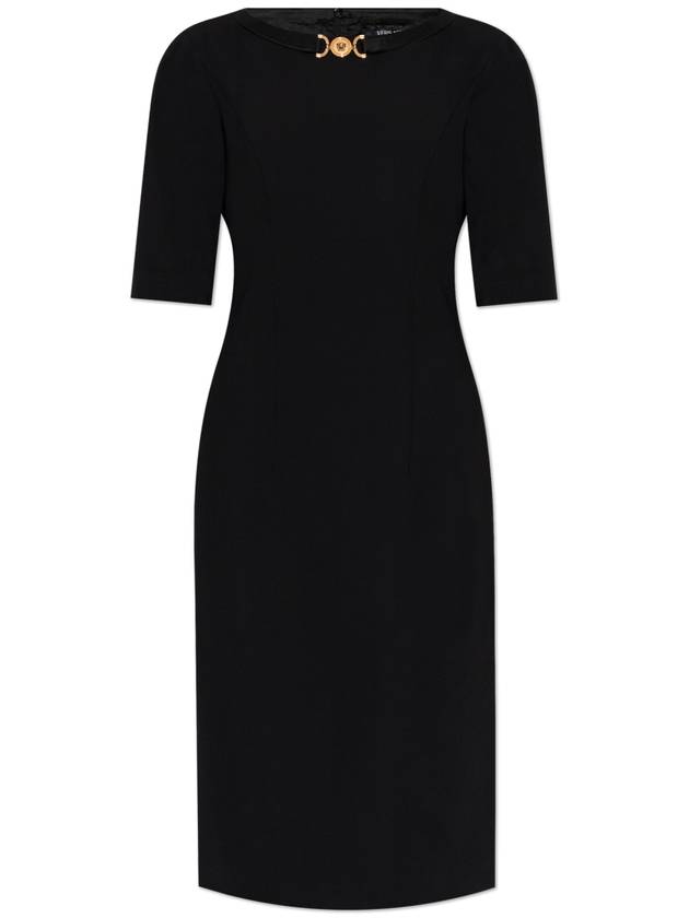 Versace Dress With Appliqu? At Neckline  Women's  Black