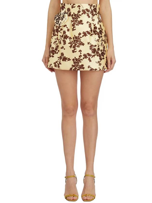 엘리자베타 프란키 듀체스 새틴 프린트 스커트 GOS8251E2_DJ3