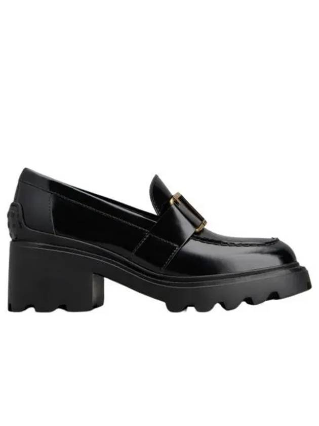 W 토즈 레더 로퍼 블랙 W Tod's Loafers in Leather Black