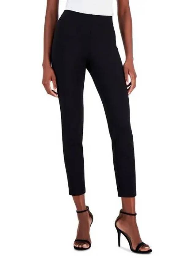 우먼 앤클라인 쁘띠 풀 온 컴프레션 슬림 앵클 팬츠바지 앤 블랙 9762017