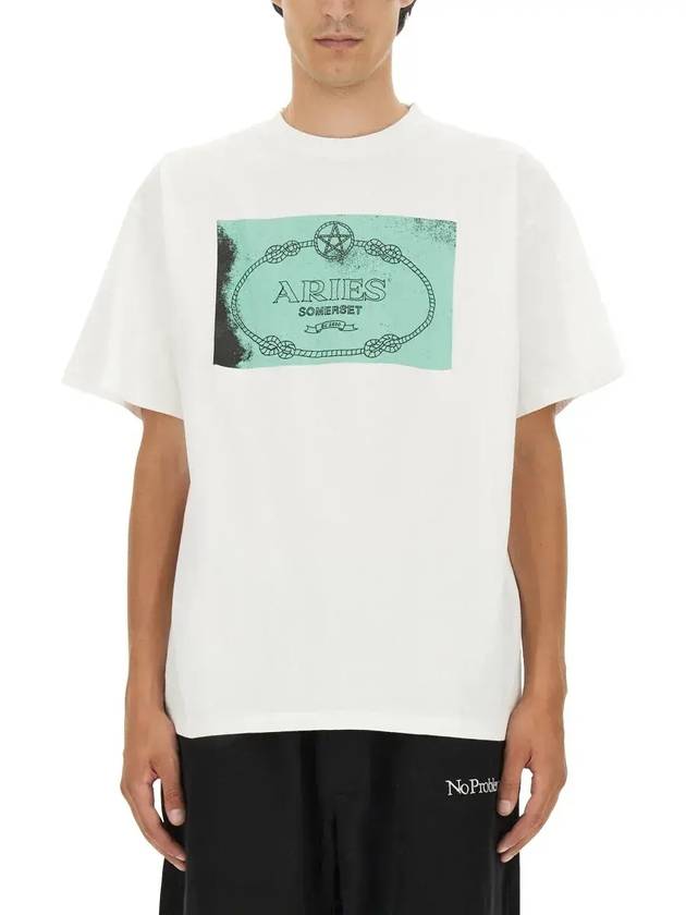 Aries Wiccan 링 SS 크루넥 티셔츠 FUAR60001_WHT