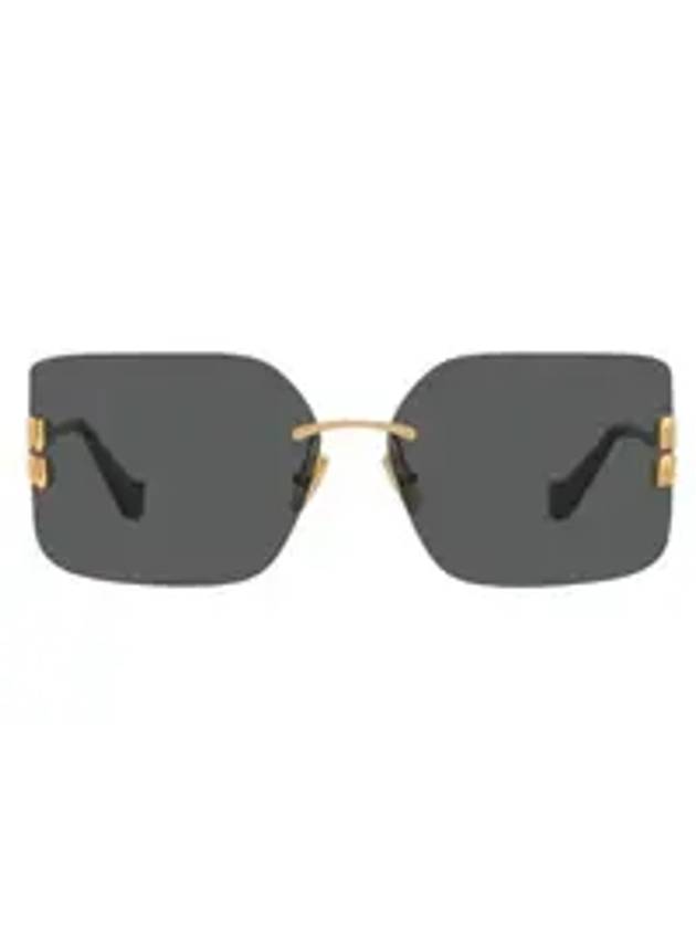 미우미우 아이웨어 런웨이 쾌거 프레임 선글라스 블랙 골드