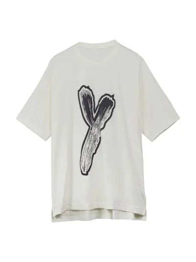 Y 3 로고 GFX 티셔츠 오프 화이트 Y 3 Logo GFX T Shirt Off White