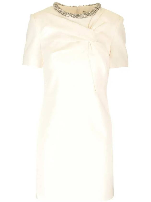 롤랑 무레 반팔 크레이프 드레스 RMRS25047SC_CREAM