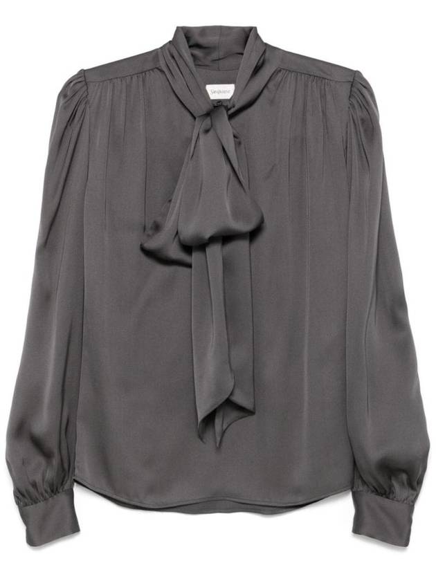 생로랑 실크 샤르뫼즈 블라우스 810149Y720W