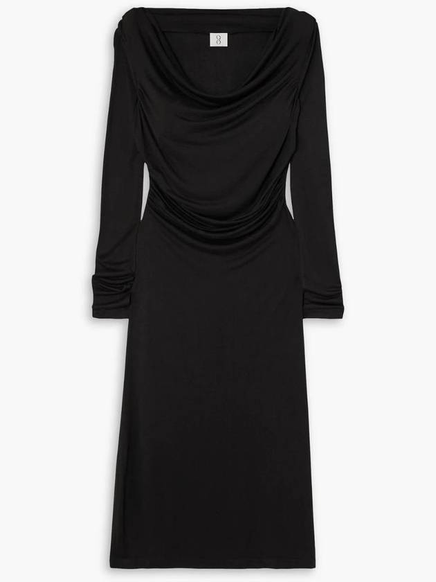 NB07 NINETY PERCENT 여성 원피스 Inver draped stretch Micro Modal midi dress