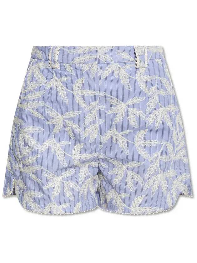 문테 자수 잎 무늬 반바지 2511429251360_LIGHTBLUE