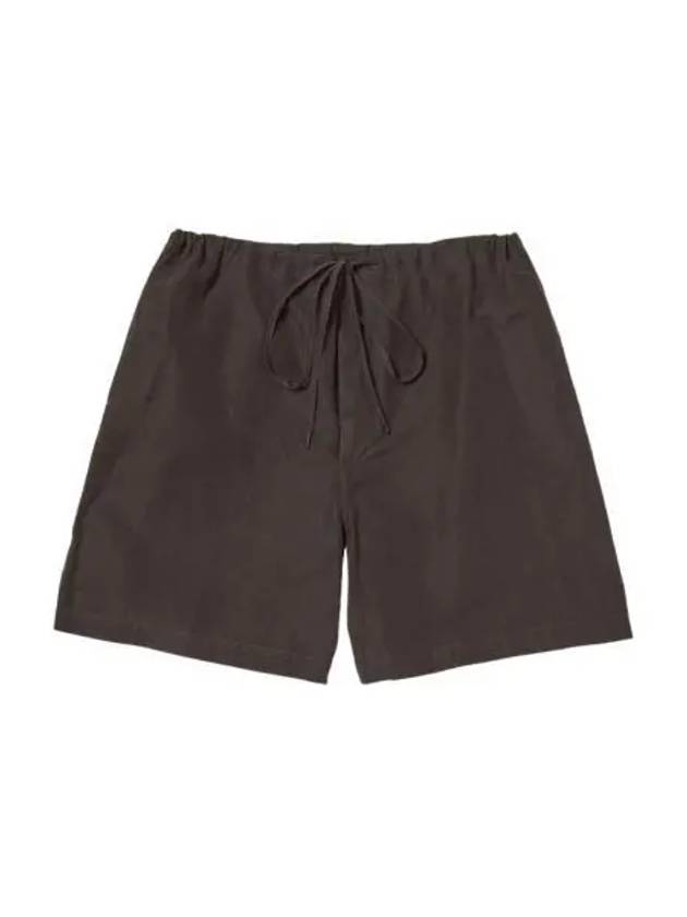 오라리 하이 덴시티 핀스 리넨 웨더 이지 쇼츠 다크 브라운 23SS Auralee High Density Finx Linen Weather Easy Shorts Dark Brown 23SS