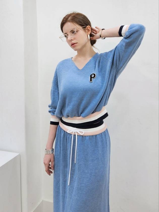 2컬러 니트셋업 ㅡ맨투맨니트&스커트 Knit set up