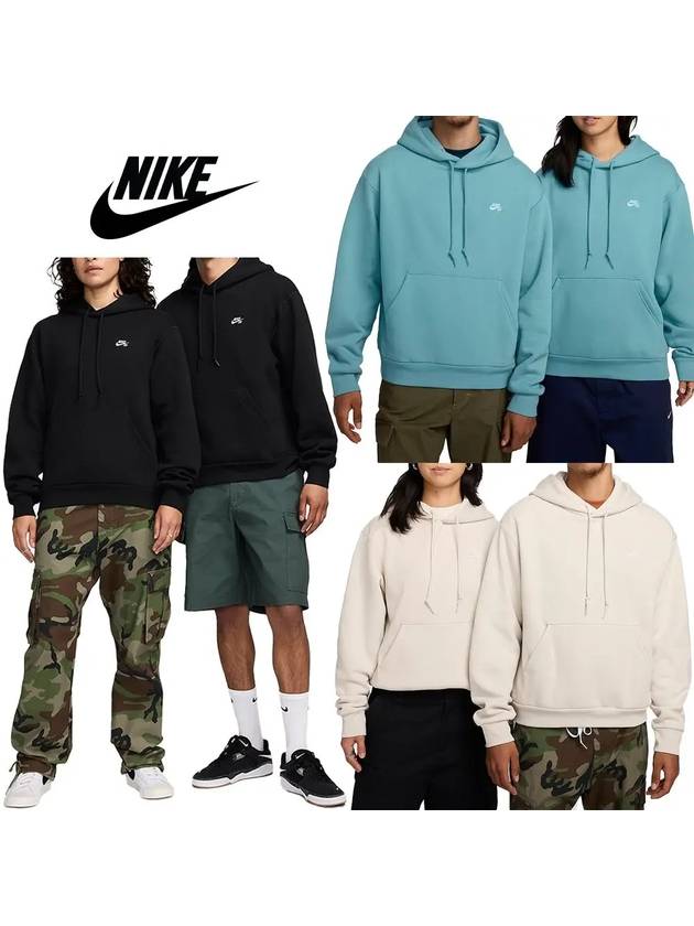 나이키 후드티 SB로고 플리스 탑 후디 3컬러 블랙 아이보리 스카이블루