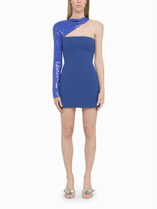 Blue One-Shoulder Dress