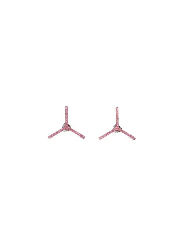 Y 프로젝트 로고 모양 귀걸이 640EA001C01_PINKGLITTER