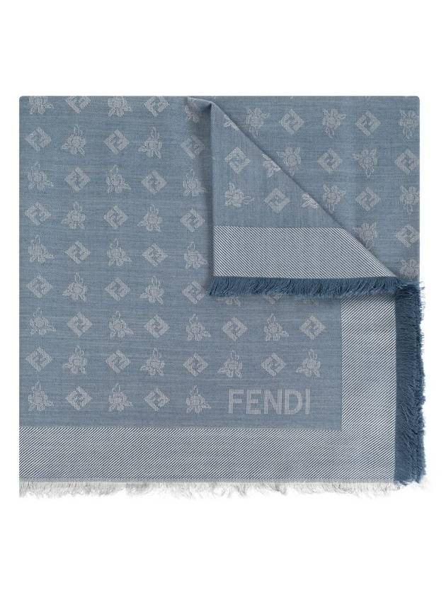 Fendi FF 자카드 프레이드 엣지 스카프