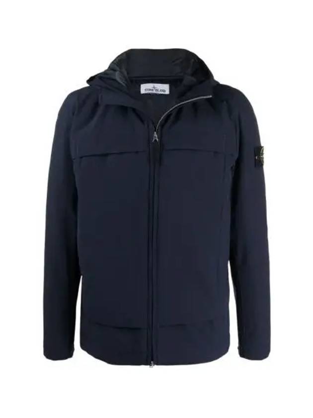 스톤 아일랜드 41427 소프트 쉘 후드 자켓 네이비 블루 21FW Stone Island 41427 Soft Shell Hooded Jacket Navy Blue 21FW