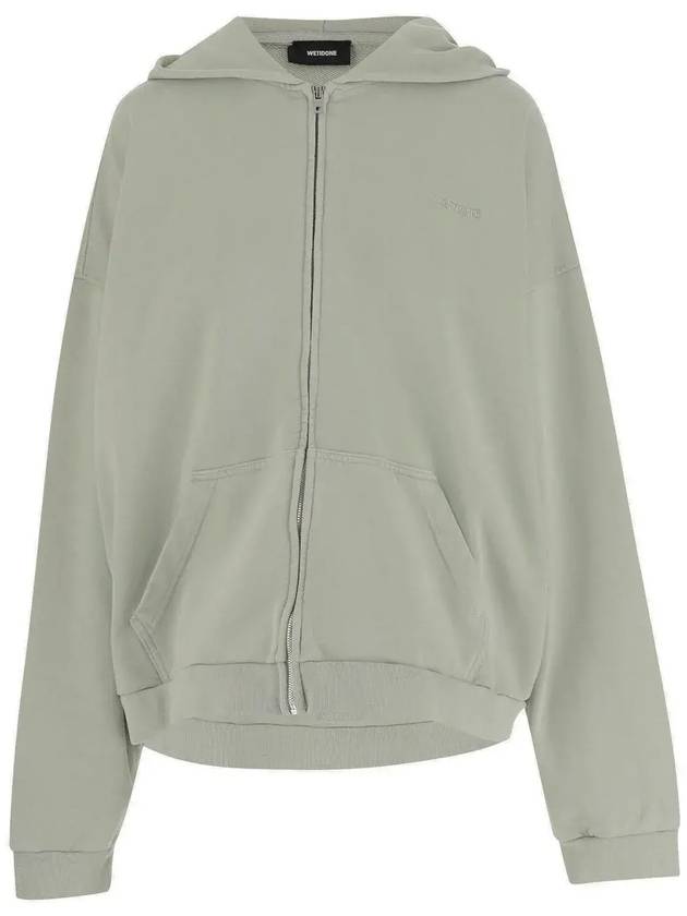 We11done 테디베어 지퍼업 후드티 WDTJ324870U_GR