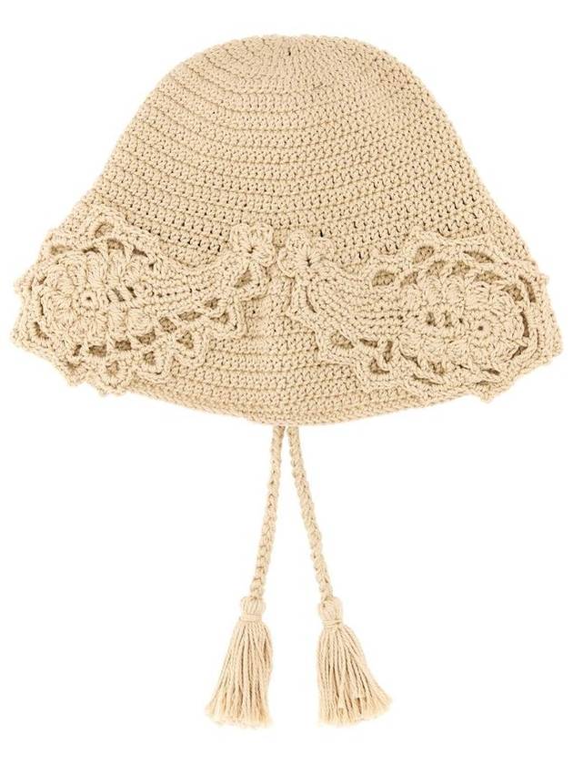 Alanui 태슬 디테일 크로셰 버킷 모자