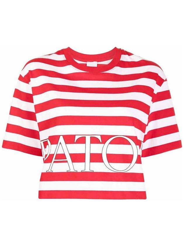 Patou Striped cropped t-shirt