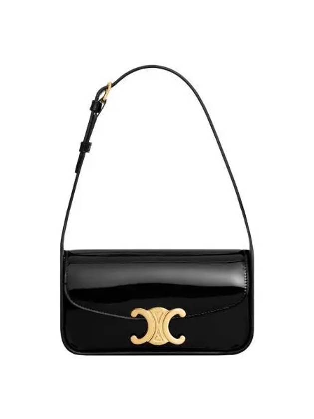 셀린느 테렌스 페이턴트 카프스킨 숄더백 블랙 Celine Shoulder Bag Terence In Patent Calfskin Black