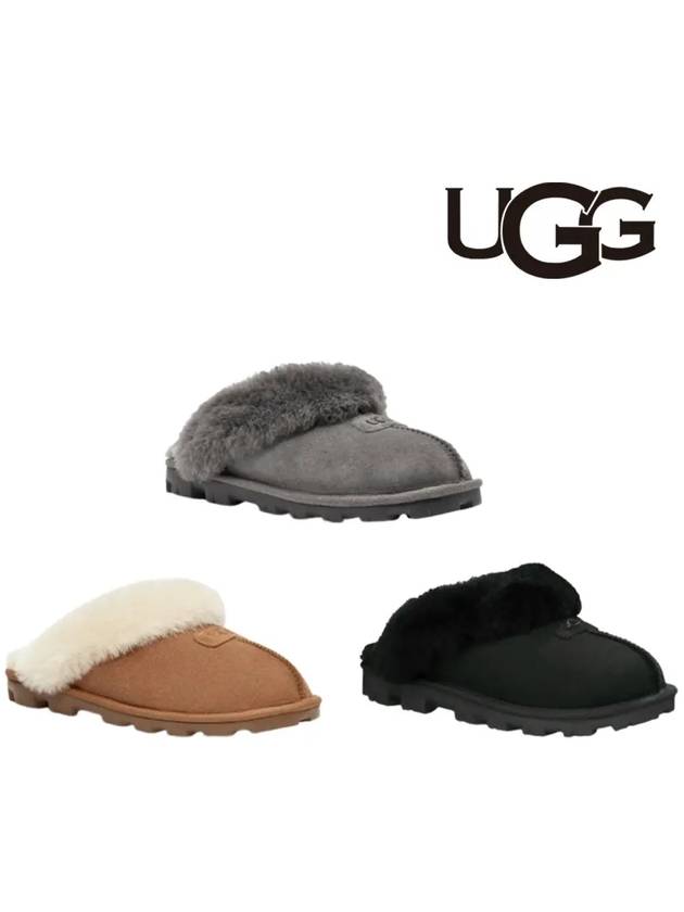 어그 UGG 여성 코케트 슬라이드 미국 양털 슬리퍼 블랙 그레이 체스트넛