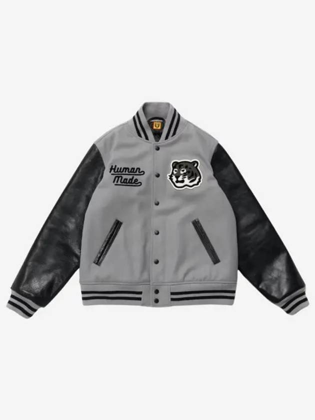 휴먼 메이드 바시티 자켓 그레이 Human Made Varsity Jacket Grey
